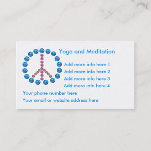 Affärskortet Yoga Meditation Tranquilitet Visitkort