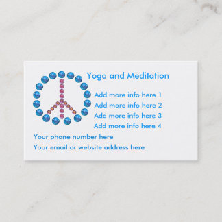 Affärskortet Yoga Meditation Tranquilitet Visitkort