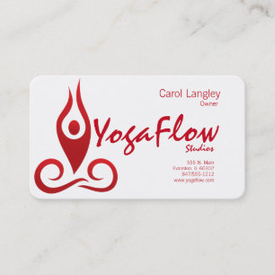 affärskortet yoga studio visitkort