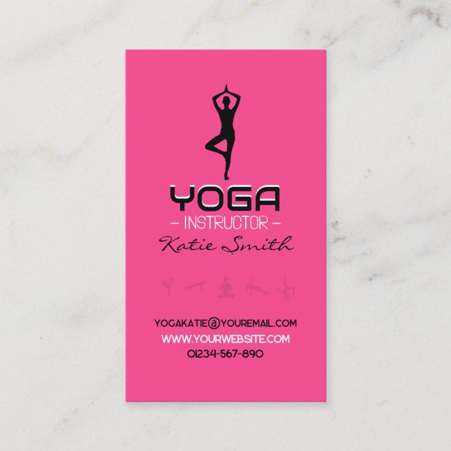 Affärskortet Yoga Teacher/Instructions Visitkort (Framsida)