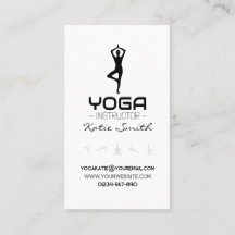 Affärskortet Yoga Teacher/Instructions