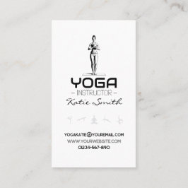 Affärskortet Yoga Teacher/Instruktör Visitkort