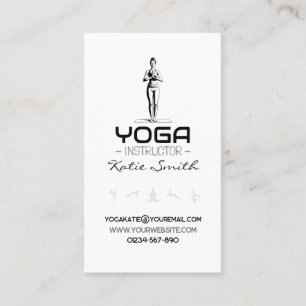 Affärskortet Yoga Teacher/Instruktör Visitkort