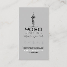 Affärskortet Yoga Teacher/Instruktör Visitkort