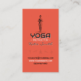 Affärskortet Yoga Teacher/Instruktör Visitkort
