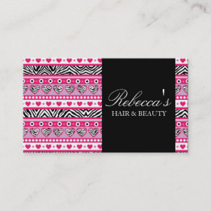 Affärskortet Zebra Hearts Design Visitkort