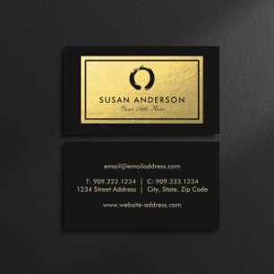 Affärskortet Zen Circle - Faux Gold Foil Visitkort