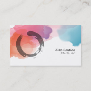 Affärskortet Zen Enso Watercolor Visitkort