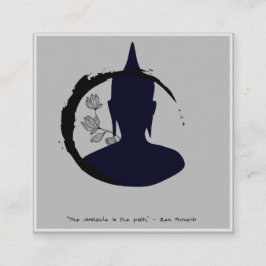 Affärskortet Zen Mindfulness Coach Fyrkantigt Visitkort