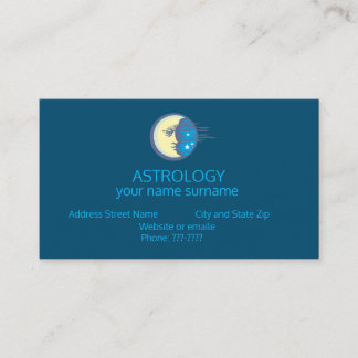 Affärskortet Zodiac Astrology Måne och Stars Visitkort