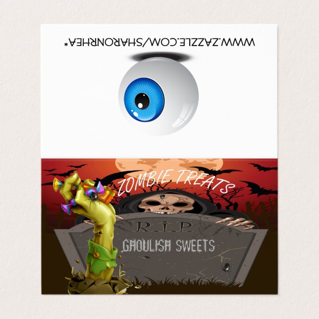 Affärskortet Zombie Hand Made Halloween Tält Fold Visitkort (Utsida ovikt)