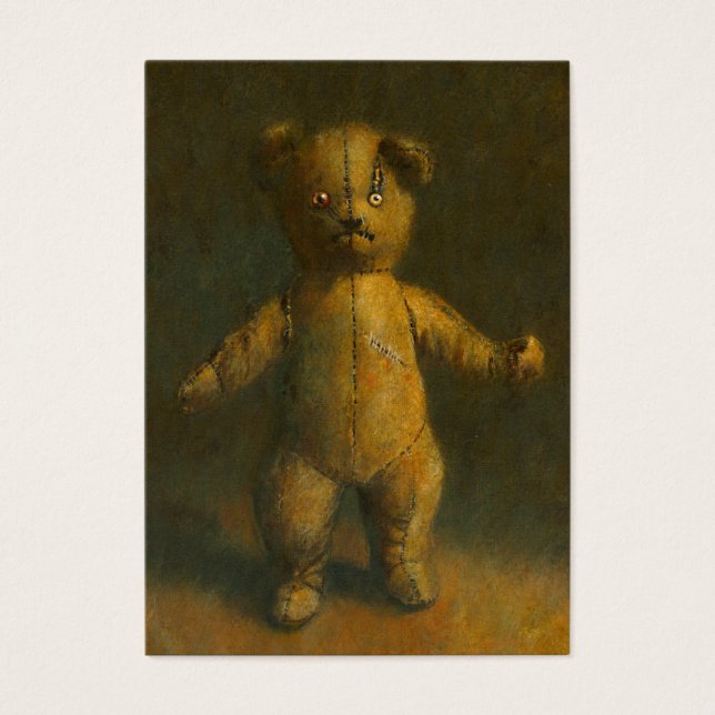 Affärskortet Zombie Nalle ACEO Visitkort (Framsidan)