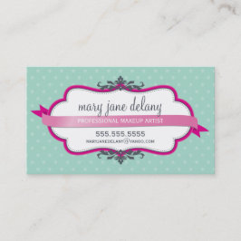 AFFÄRSKORTETS elegant fuschia rosa myntgrönt Visitkort