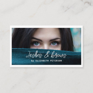 Affärskortets fotobakgrund för skönhetssalon visitkort