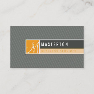 AFFÄRSKORTETS moderna blockerade monogram-orange g Visitkort