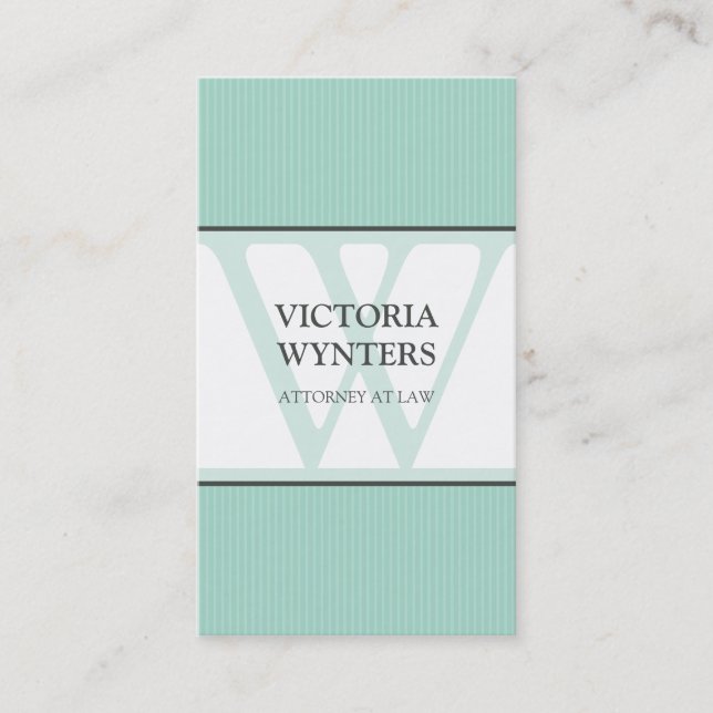 AFFÄRSKORTETS moderna inledande monogram Visitkort (Framsida)