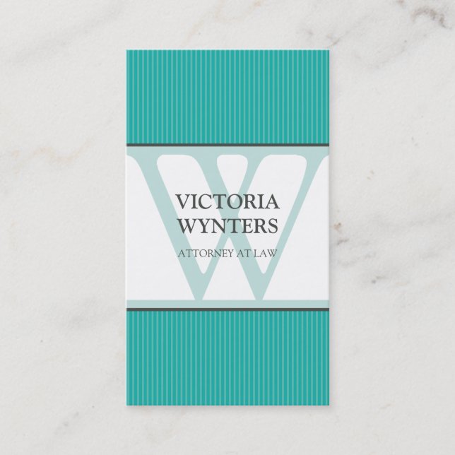 AFFÄRSKORTETS moderna inledande monogram Visitkort (Framsida)