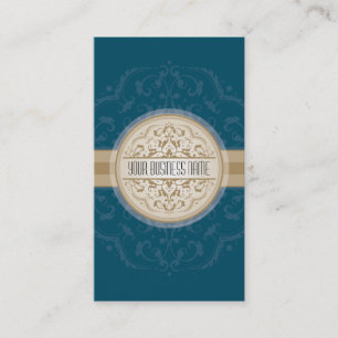 AFFÄRSKORTETS moderna orientaliska mandala teal gu Visitkort