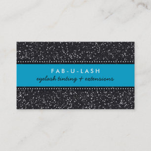AFFÄRSKORTETS moderna trendig glitter aqua black Visitkort