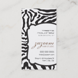 AFFÄRSKORTETS moderna zebra rand mocha brun Visitkort