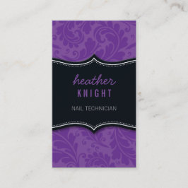 AFFÄRSKORTETS sofistikerade, blomstrande svarta li Visitkort