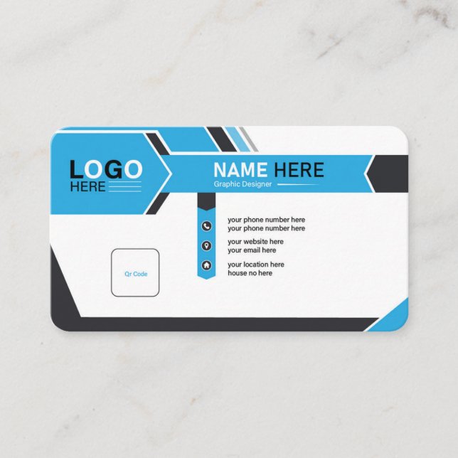 affärskortets utformning visitkort (Framsida)