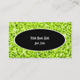 Affärskortmall för Glitz Lime Black Oval Visitkort