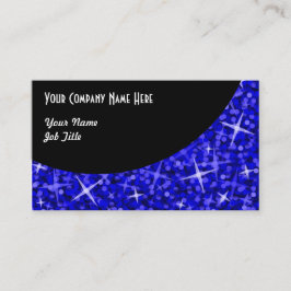 Affärskortmall för Glitz Mörk blått Black Curve Visitkort