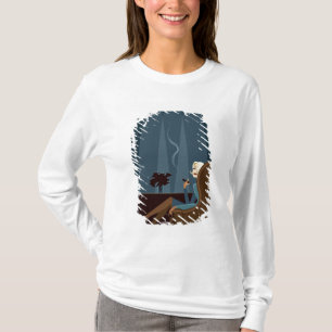 Affärskvinna som röker cigarren tee shirt