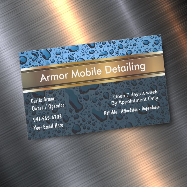 Affärsmagneter för Mobile Detail Magnetiska Visitkort (Skapare uppladdad)