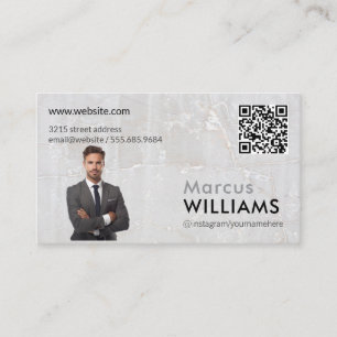 Affärsman i Kostym Marble QR-kod Visitkort