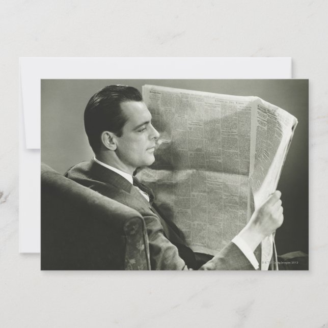 Affärsman Läser tidningen (Framsida)