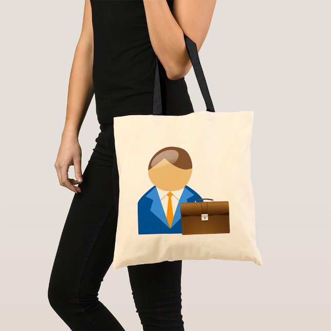 Affärsman och portföljen Tote Bag Tygkasse (Skapare uppladdad)