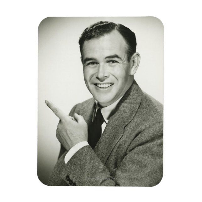 Affärsman Pointing Magnet (Vertikal)