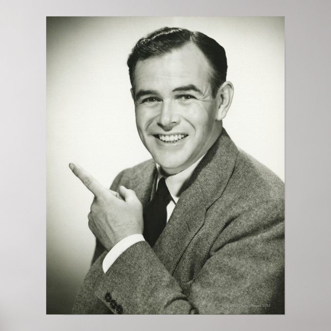 Affärsman Pointing Poster (Framsidan)