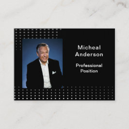 Affärsman Professionell Modern Photo Black Visitkort