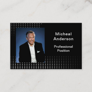Affärsman Professionell Modern Photo Black Visitkort