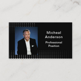 Affärsman Professionell Modern Photo Black Visitkort