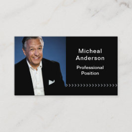 Affärsman Professionell Modern Photo Black Visitkort