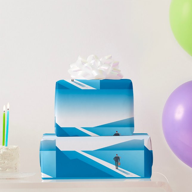 Affärsman Tittar mot framtida Väg Presentpapper (Skapare uppladdad)