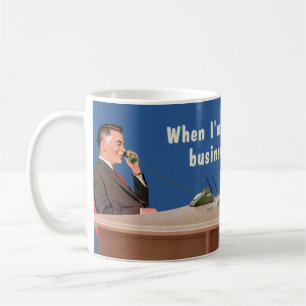 affärsmannen uttrycker kaffemugg