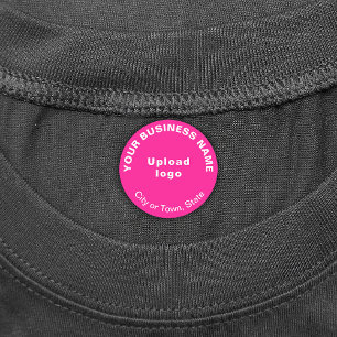 Affärsmärke på Rosa Circle Järn på etikett