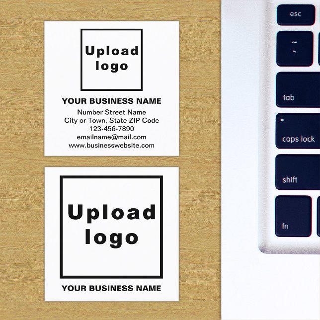 Affärsmärke på Small White Square Card Fyrkantigt Visitkort (White square business card with your business brand)