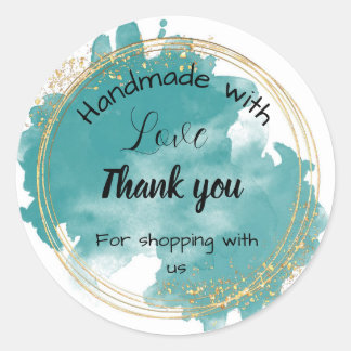 Affärsmärken för grönt till havs runt klistermärke