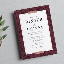Affärsmiddagar och drycker - Burgundy Inbjudningar