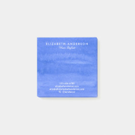 Affärsnoteringar för periwinkle för vattenfärgsarb post-it block