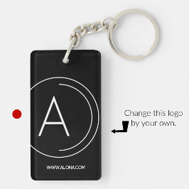 Affärsnyckelkedjor minimerar all svart logotyp