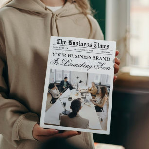 Affärsnyhetsmall, nyhetsblad inbjudningar