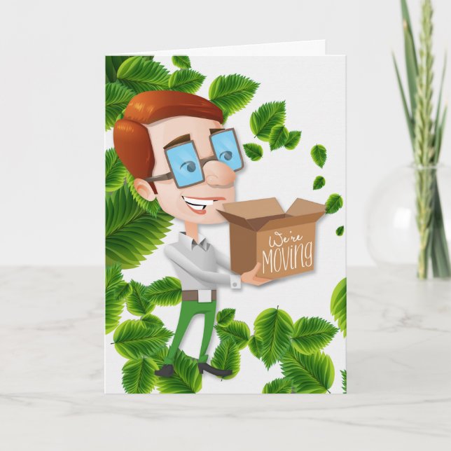 Affärsomlokaliseringsmeddelande - Affärsman Meddelande (Framsida)