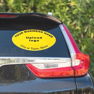 Affärsplats på Gulten Stora ovalformens vinyl Klistermärken